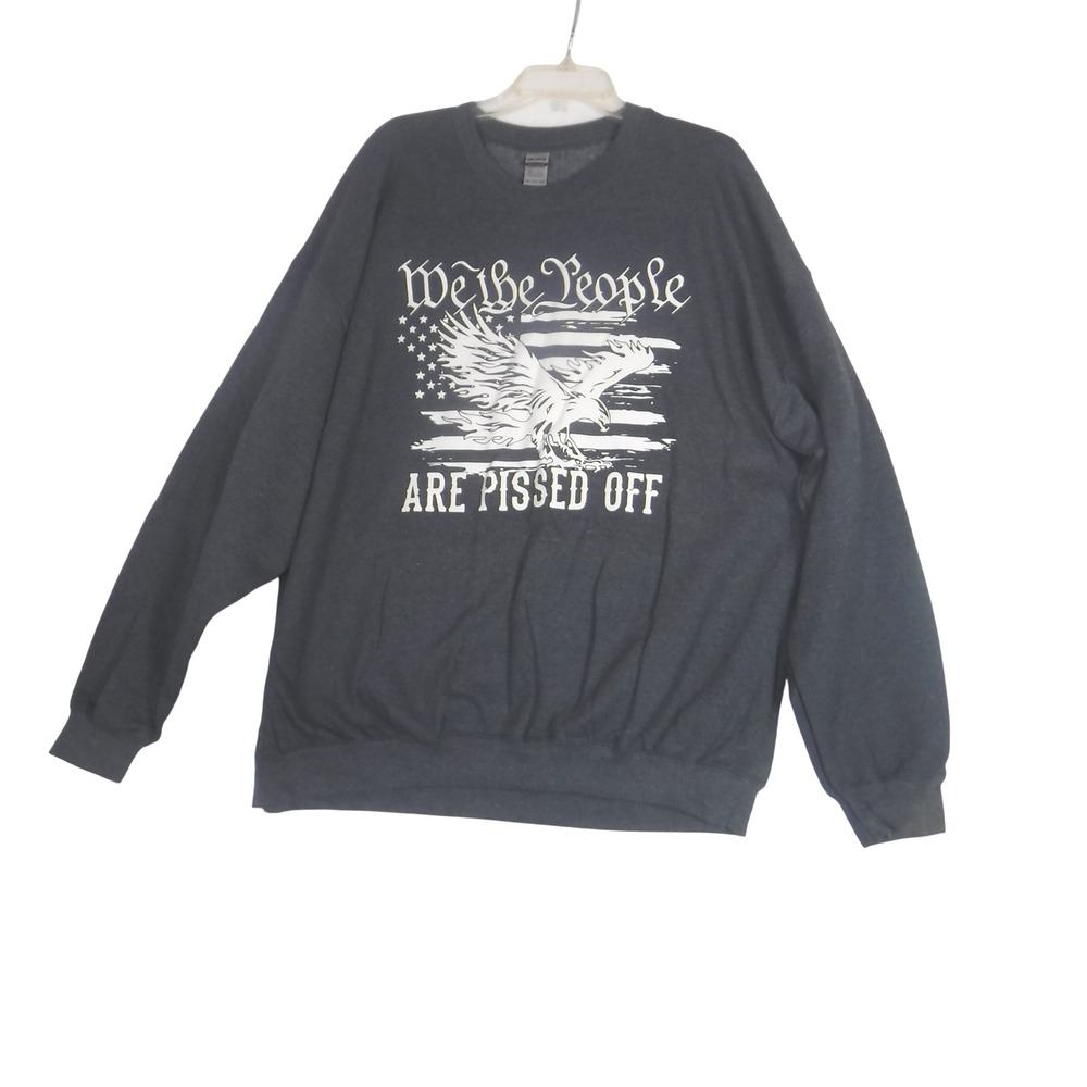 Gildan‎ Heavy Blend Mens 2XL Graphic Sweatshirt We The People Eagle Flag